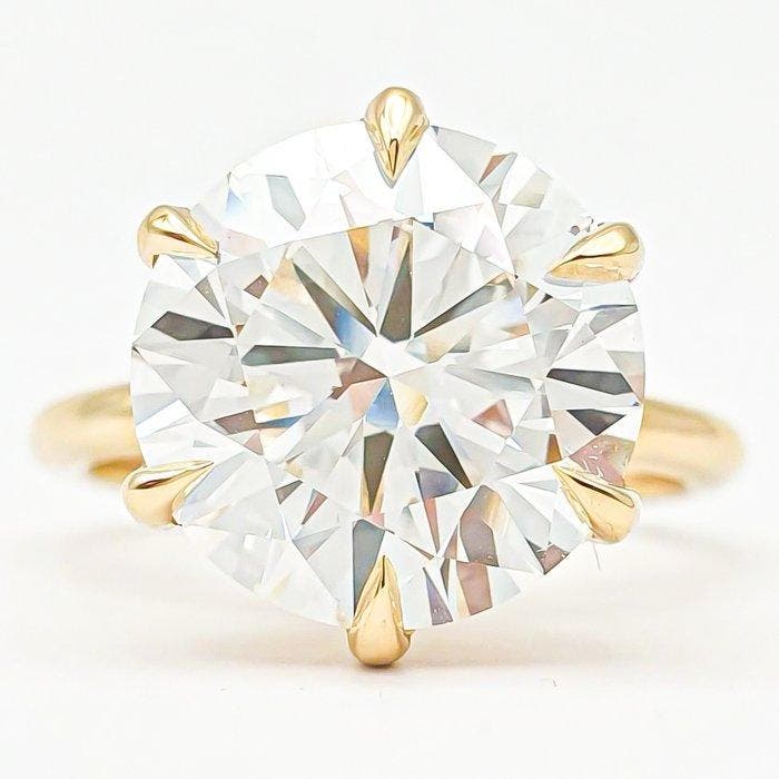 Ring - 18 karaat Geel goud - 12.03ct. tw. Diamant, Bijoux, Sacs & Beauté, Bagues