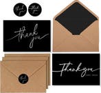 2dekans | Partizzle 100x Bedankt Kaartjes Met Enveloppen Set, Verzamelen, Geboortekaartjes en Visitekaartjes, Ophalen of Verzenden