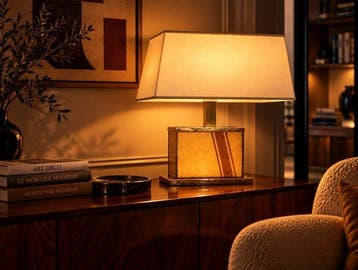 Lampe de bureau - Laiton, Verre, Huis en Inrichting, Nieuw