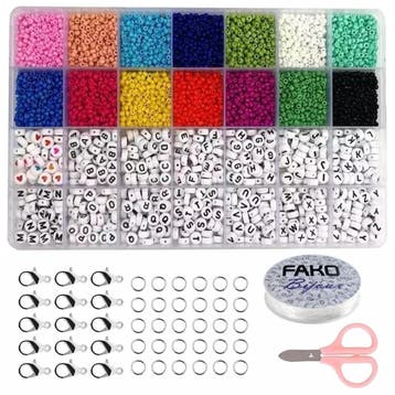 Fako Bijoux - DIY Kralen Set - Letterkralen & Glas Zaad, Verzenden