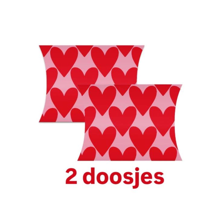 2 gondeldoosjes - hartjes XL - Roze - Rood, Divers, Emballage cadeau, Envoi