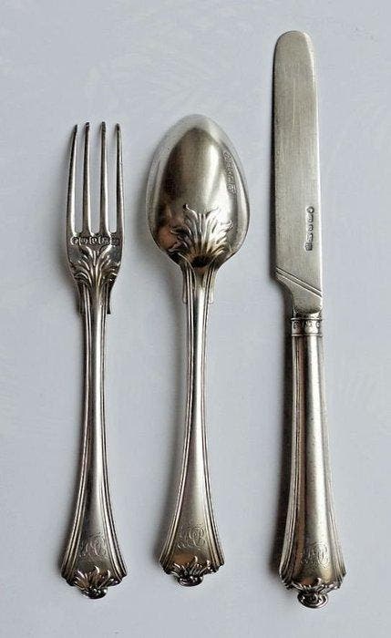 Martin Hall & Co - Bestekset - Sterling zilver, Antiek en Kunst, Antiek | Zilver en Goud