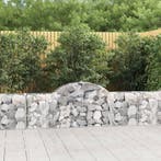 vidaXL Schanskorven 4 st gewelfd 200x30x60/80 cm, Tuin en Terras, Bloempotten, Verzenden, Nieuw