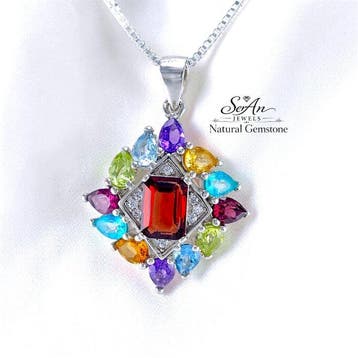 Zonder minimumprijs - Ketting met hanger Zilver, Natuurlijke
