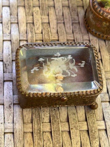 Boîte à bijoux (5) - Laiton, Verre