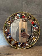 Miroir - Laiton - Miroir mosaïque, Antiquités & Art