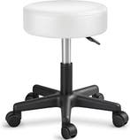 Zadelkruk - Kruk op wielen - Rolkruk - Draaikruk - Wit - TRE, Huis en Inrichting, Verzenden, Nieuw