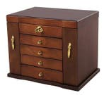 Boîte à bijoux - Coffret à bijoux - 5 niveaux - Bois