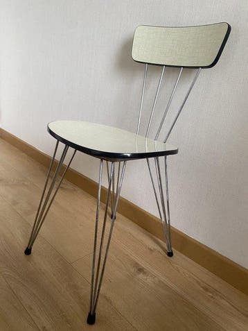 Stoel - Formica, Metaal, Verchroomd - Vintage naaldpoten