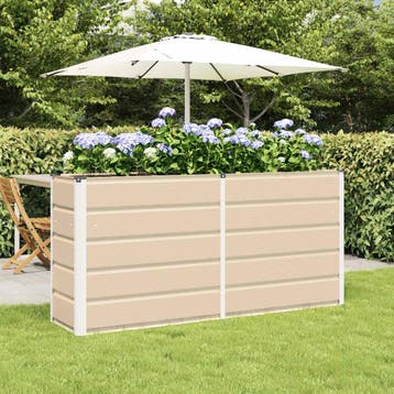 vidaXL Plantenbak Ivoor 160 x 40 x 75 cm Staal, Verzenden