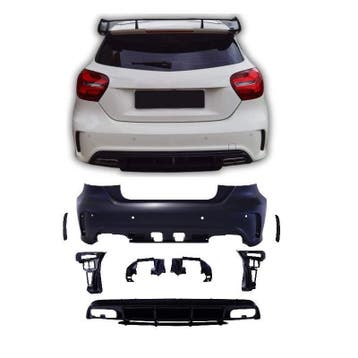 Achterbumper met diffuser voor mercedes a-klasse w176 amg-li, Auto-onderdelen, Nieuw