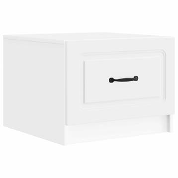 vidaXL Salontafel met lade Wit 49 x 50 x 37 cm Bewerkt hout, Verzenden, Nieuw