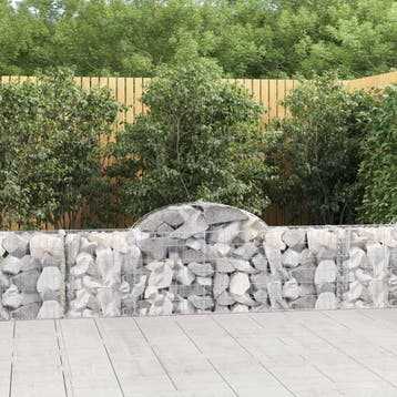 vidaXL Schanskorven 10 st gewelfd 200x30x60/80 cm, Verzenden