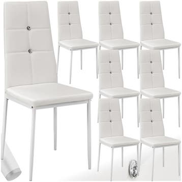 Eetkamerstoelen, kunstleer met strass steentjes, Verzenden