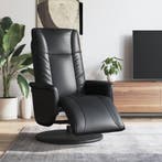 vidaXL Fauteuil verstelbaar met voetensteun kunstleer zwart, Verzenden, Nieuw