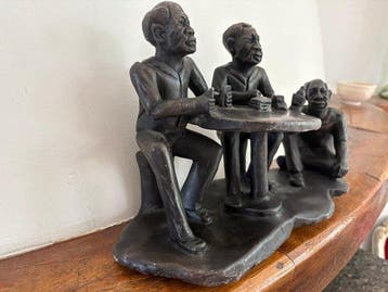 Beeld van drie Afrikaanse mannen - Beeld, Bee - 210 mm -