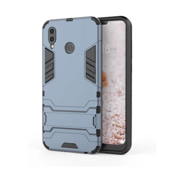 iPhone XS - Robotic Armor Case Cover Cas TPU Hoesje Navy +, Télécoms, Téléphonie mobile | Housses, Coques & Façades | Apple iPhone