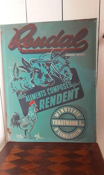 Aliments Composés Rendal - Reclamebord - Metaal