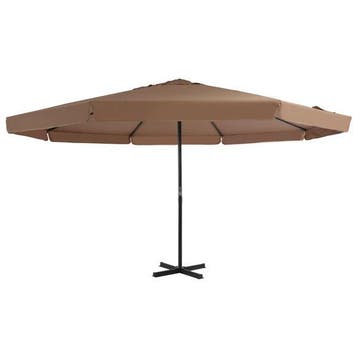 Parasol XXL 500 cm taupe - Seconde chance -47%, Verzenden