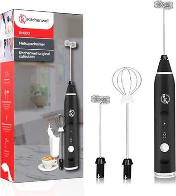 2dekans | Kitchenwell Elektrische Melkopschuimer -, Ophalen of Verzenden