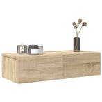 vidaXL Wandschap met lades 60x26,5x15cm bewerkt hout sonoma, Verzenden, Nieuw