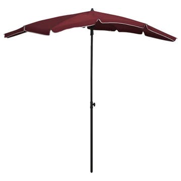 vidaXL Parasol met paal 200x130 cm bordeauxrood, Verzenden, Nieuw
