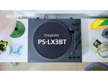 Sony PS-LX3BT - Platenspeler - Bluetooth - Zwart, TV, Hi-fi & Vidéo, Tourne-disques, Verzenden
