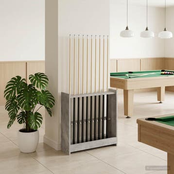 vidaXL Biljartkeu-stand Bewerkt hout 60 x 20 x 57 cm, Sports & Fitness, Billards & Billards américains, Verzenden