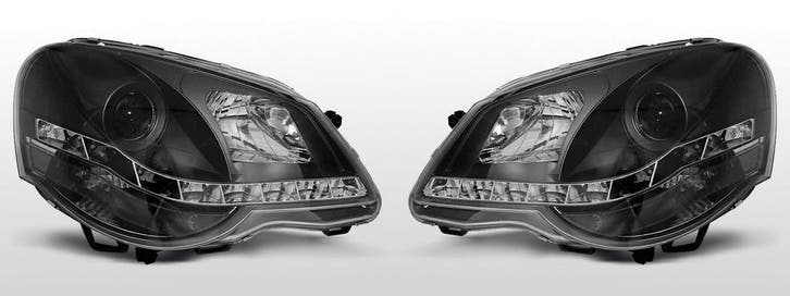 Koplampen LED DRL | geschikt voor Volkswagen Polo 9N3 2005-2, Auto-onderdelen, Verlichting, Nieuw, Volkswagen, Verzenden