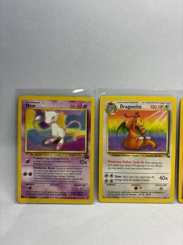 Pokémon - 4 Bulk kaarten - Pokémon - Espeon, Dragonite, Mew,
