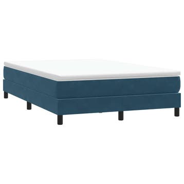 vidaXL Boxspring zonder matras fluweel donkerblauw 160x210, Verzenden, Nieuw