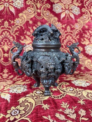 Encensoir - Tripode in Bronzo – Cina, Tardo XIX inizio XX, Antiquités & Art