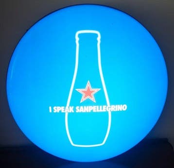 Naambord San Pellegrino - Reclamebord - Polycarbonaat