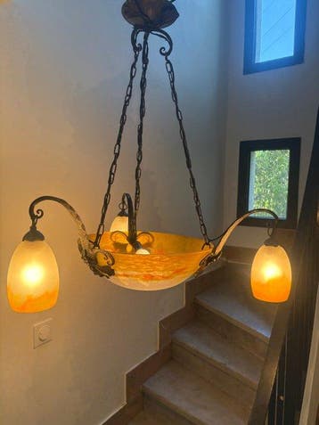 G.V. de Croismare (Muller Frères) - Suspension Art Déco en