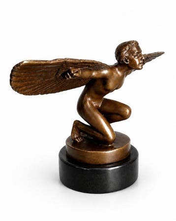 naar Ch. Paillet - sculptuur, Icarus – Art Deco bronzen