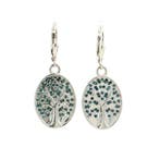 Zonder minimumprijs - Oorbellen Zilver - 0.34ct. tw. Groen