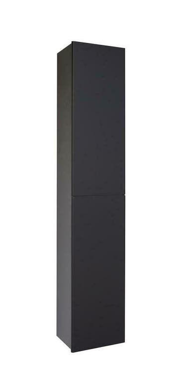 Blanco-Black hoge kolomkast L en R 35x180 cm mat-zwart, Ophalen of Verzenden, Nieuw