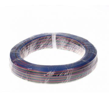 100 meter 4 aderig draad voor RGB LED strips, Doe-het-zelf en Bouw, Verzenden, Nieuw, Kabel of Snoer