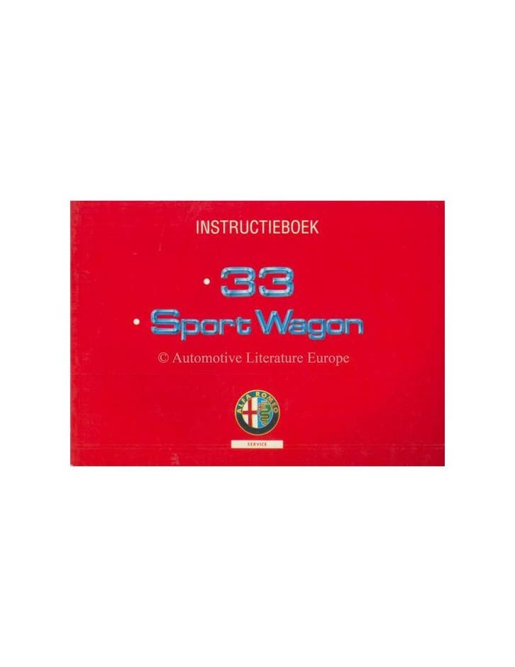 1993 ALFA ROMEO 33 | SPORTWAGON INSTRUCTIEBOEKJE NEDERLANDS, Autos : Divers, Modes d'emploi & Notices d'utilisation