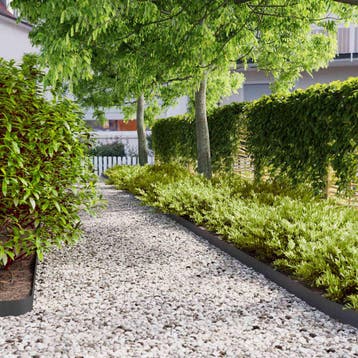 vidaXL Gazonranden 50 st 10x103 cm koudgewalst staal zwart, Verzenden