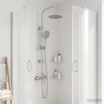 vidaXL Douche systeem Chroom Roestvrij staal 21 x 48 x 112, Verzenden, Nieuw