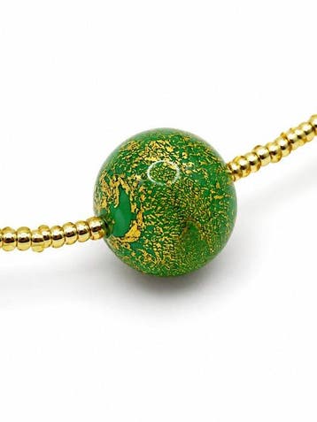 24 karaat - Murano-glas, Geel goud - Halsketting -