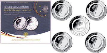 50 Euro 5 x 10 Euro Brd Luft bewegt 2019 In der Luft Pp (..., Verzenden