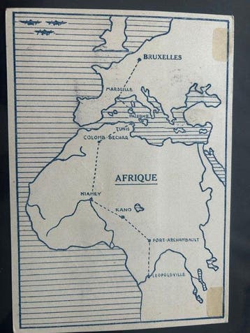 Belgisch-Congo 1937 - Herdenkingskaart 1er VOL GROUPE, Postzegels en Munten, Gestempeld