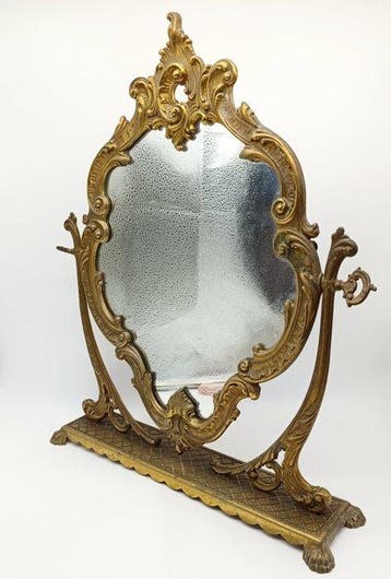 Miroir - Bronze doré, Antiquités & Art