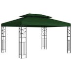 vidaXL Prieel 3,97 x 2,96 x 2,68 m Groen Polyester en Staal, Verzenden, Nieuw