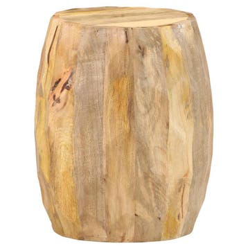 vidaXL Kruk trommelvormig massief mangohout, Verzenden, Nieuw
