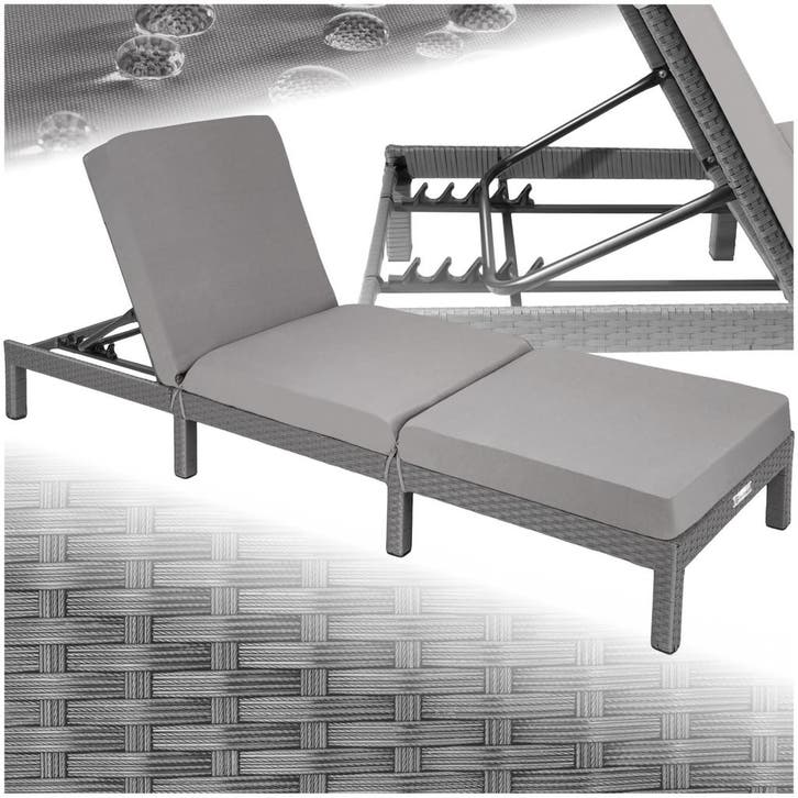 Wicker ligbed Sofia - grijs, Jardin & Terrasse, Ensembles de jardin, Envoi