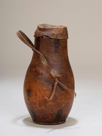 Opslagcontainer (“eburi”) – Turkana – Kenia – hout en leer