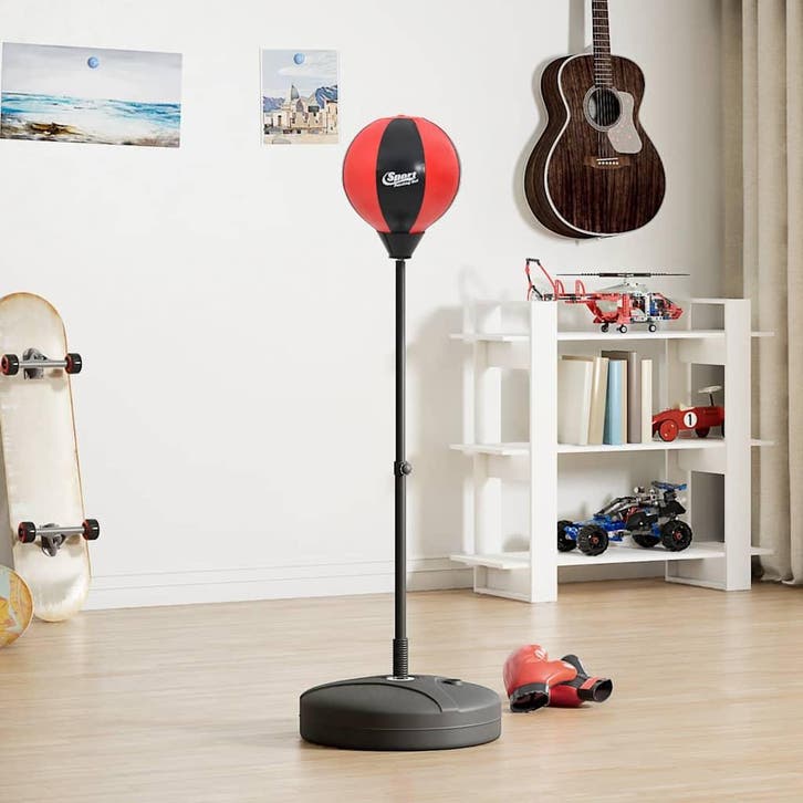 vidaXL Boksballenset met handschoenen en pomp verstelbaar, Sport en Fitness, Vechtsporten en Zelfverdediging, Nieuw, Verzenden